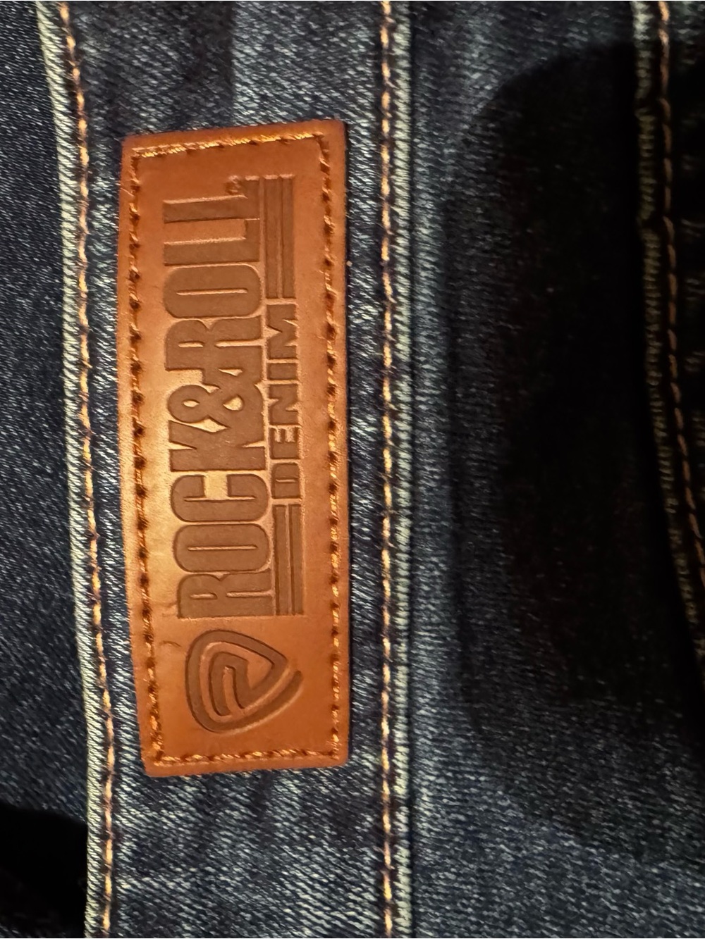 NWT Rock & Roll Denim High Rise Flare Jeans Women’s 36x32 Dark Wash western - Picture 9 of 13